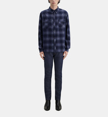 Blue Checkered Shirt | Men | Navy