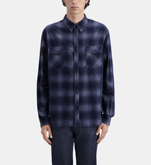 Blue Checkered Shirt | Men | Navy