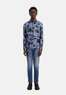 Printed Shirt | Men | Black Blue