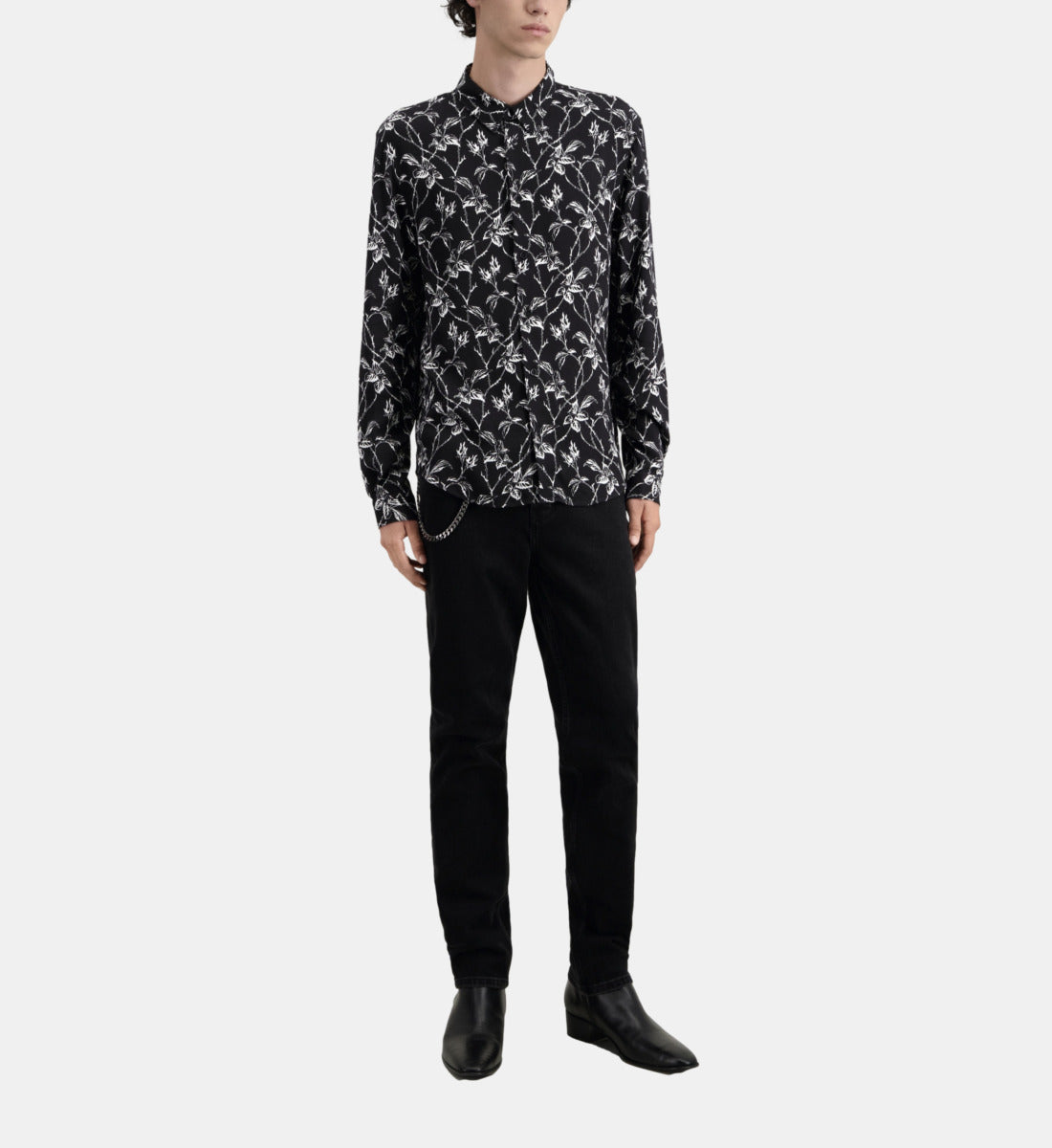 Printed Shirt | Men | Black x White