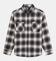 White Checkered Overshirt | Men | Black Grey