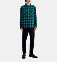 Checked Overshirt | Men | Black x Green