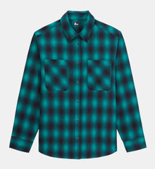 Checked Overshirt | Men | Black x Green