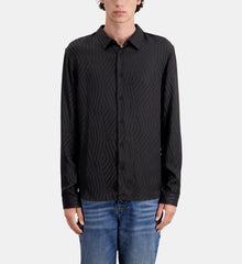 Geometric Jacquard Shirt | Men | Black