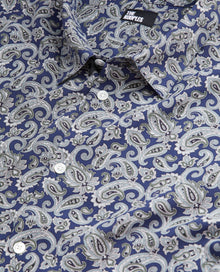 Printed Shirt | Men | Navy x Blue