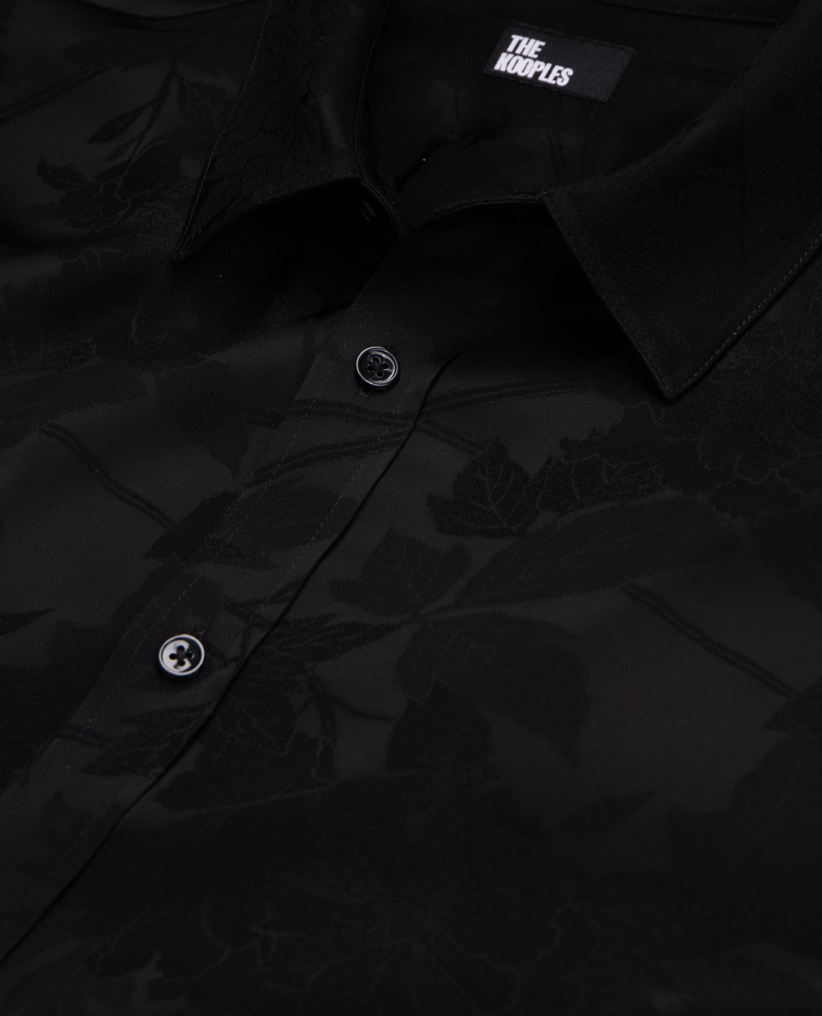 Floral Jacquard Shirt | Men | Black