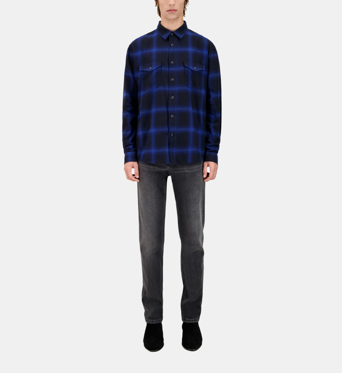 Checked Shirt | Men | Blue Black