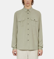 Light Green Shirt | Men | Khaki Grey