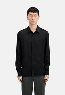 Jacquard Shirt With Skulls | Men | Black