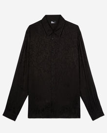 Snakeskin Jacquard Shirt | Men | Black