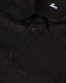 Snakeskin Jacquard Shirt | Men | Black