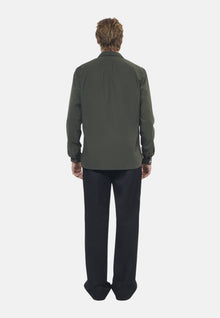 Khaki Poplin Shirt | Men | Dark Green