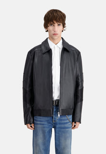 Leather Biker Jacket | Men | Black