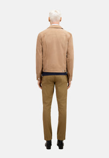 Suede Leather Jacket | Men | Beige