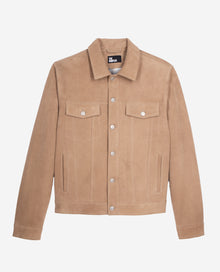 Suede Leather Jacket | Men | Beige