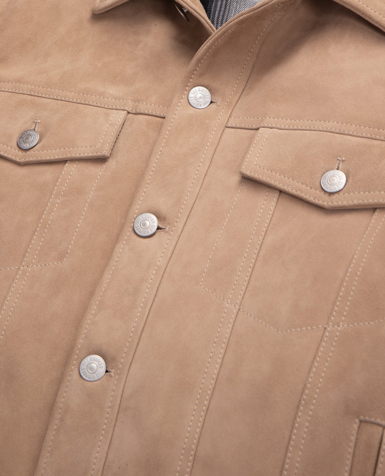 Suede Leather Jacket | Men | Beige