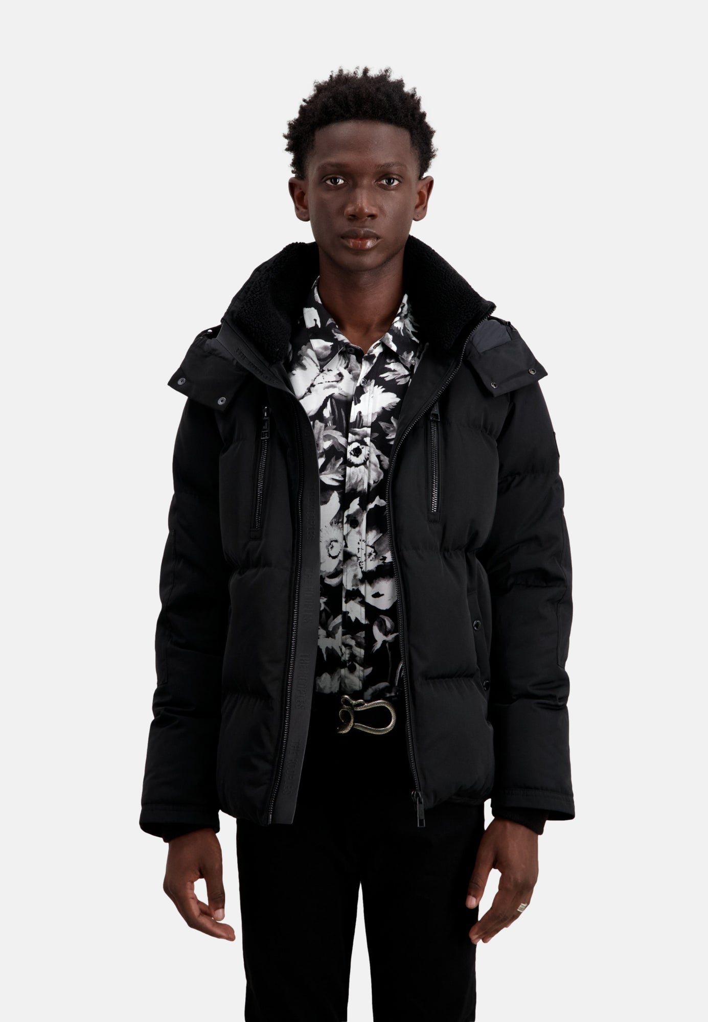 Hooded Puffer Jacket | Men | Black