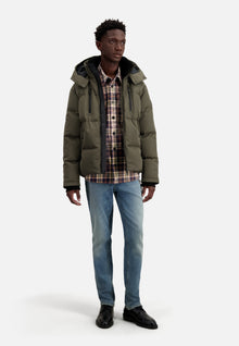 Hooded Puffer Jacket | Men | Khaki