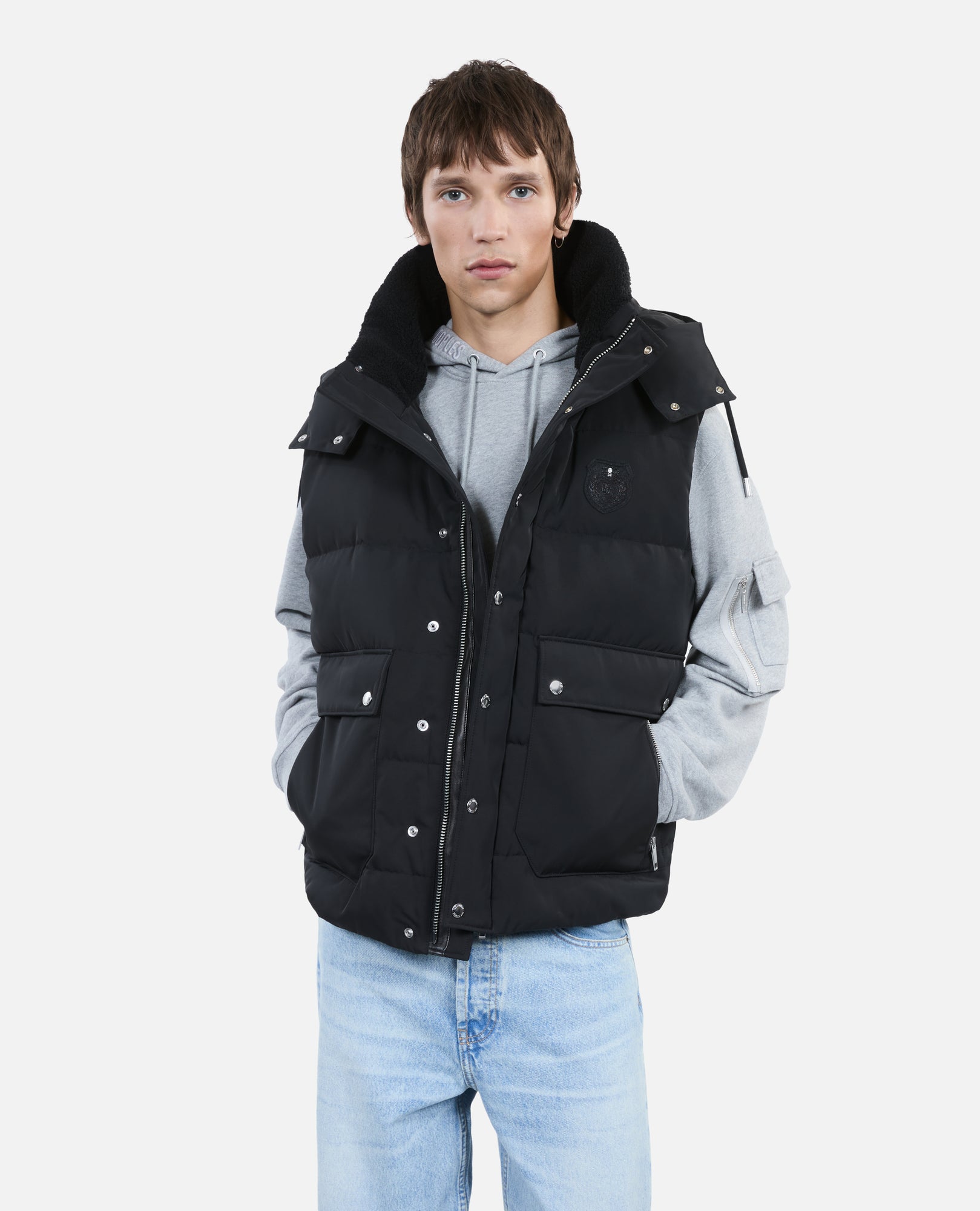 Sleeveless Down Jacket | Men | Black