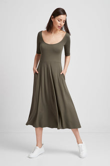 Innogen Dress | Olive Green