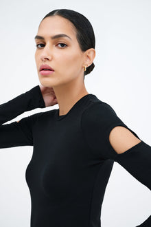 Kent Long Sleeve Top | Black