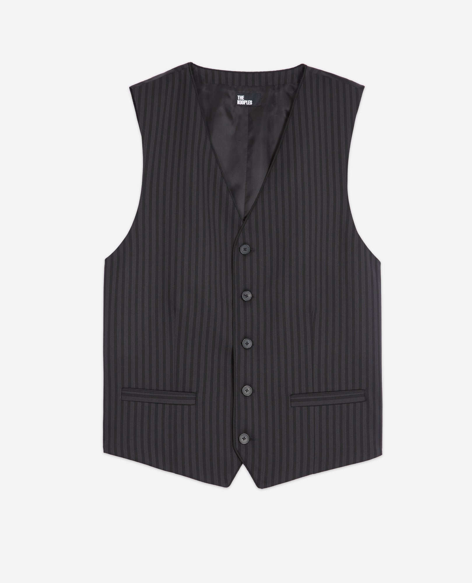 Wool Suit Vest | Men | Black Grey