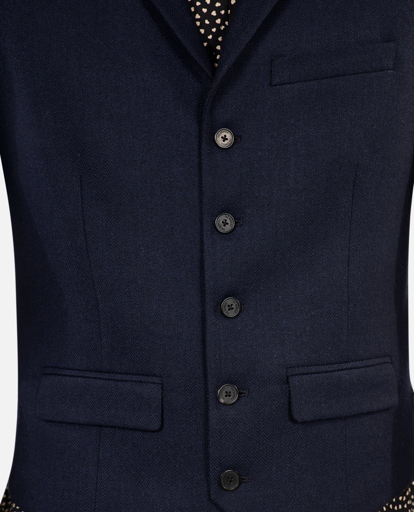 Blue Wool Blend Waistcoat | Men | Dark Navy