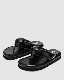 Womens | Hilary Leather Thong | Black