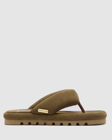 Womens | Hilary Suede Thong | Tan