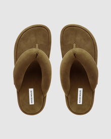 Womens | Hilary Suede Thong | Tan