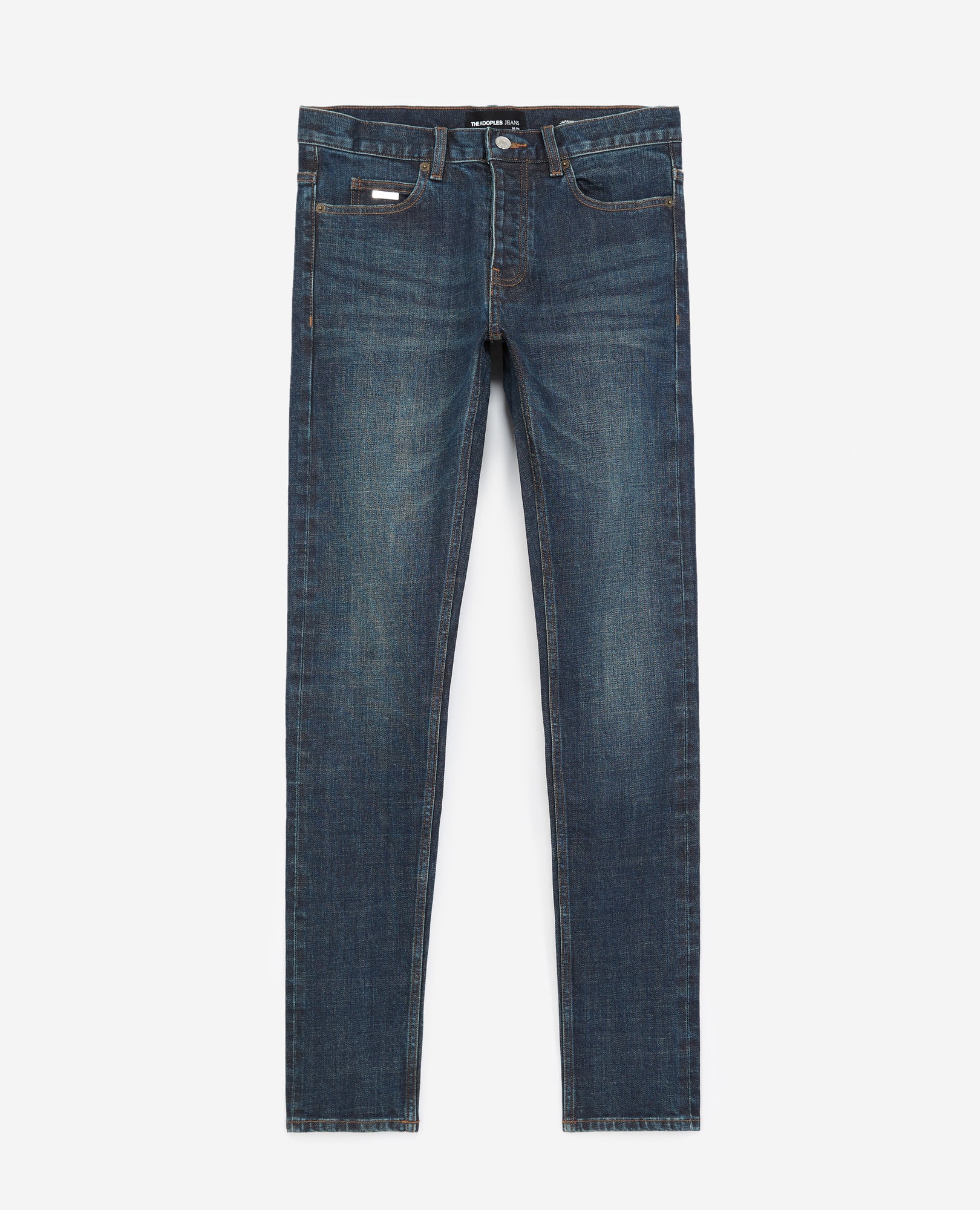 Slim-Fit Faded Jeans | Men | Dark Blue Denim