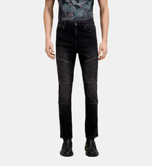 Slim Biker Jeans | Men | Black Washed