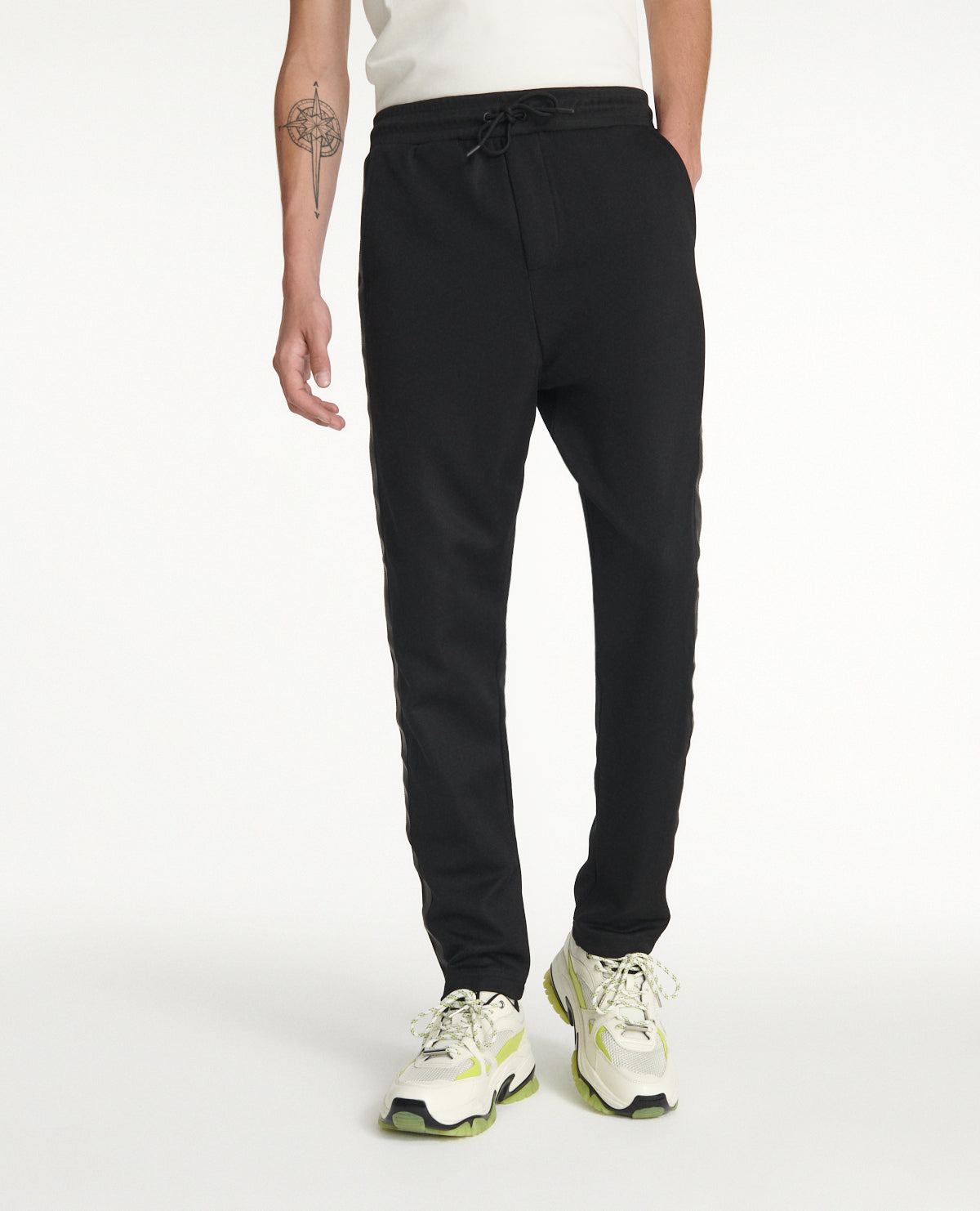 Joggers In Cotton With Logo Band | Men | Black