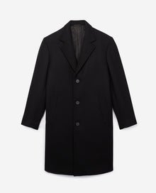 Straight Wool Coat | Men | Black