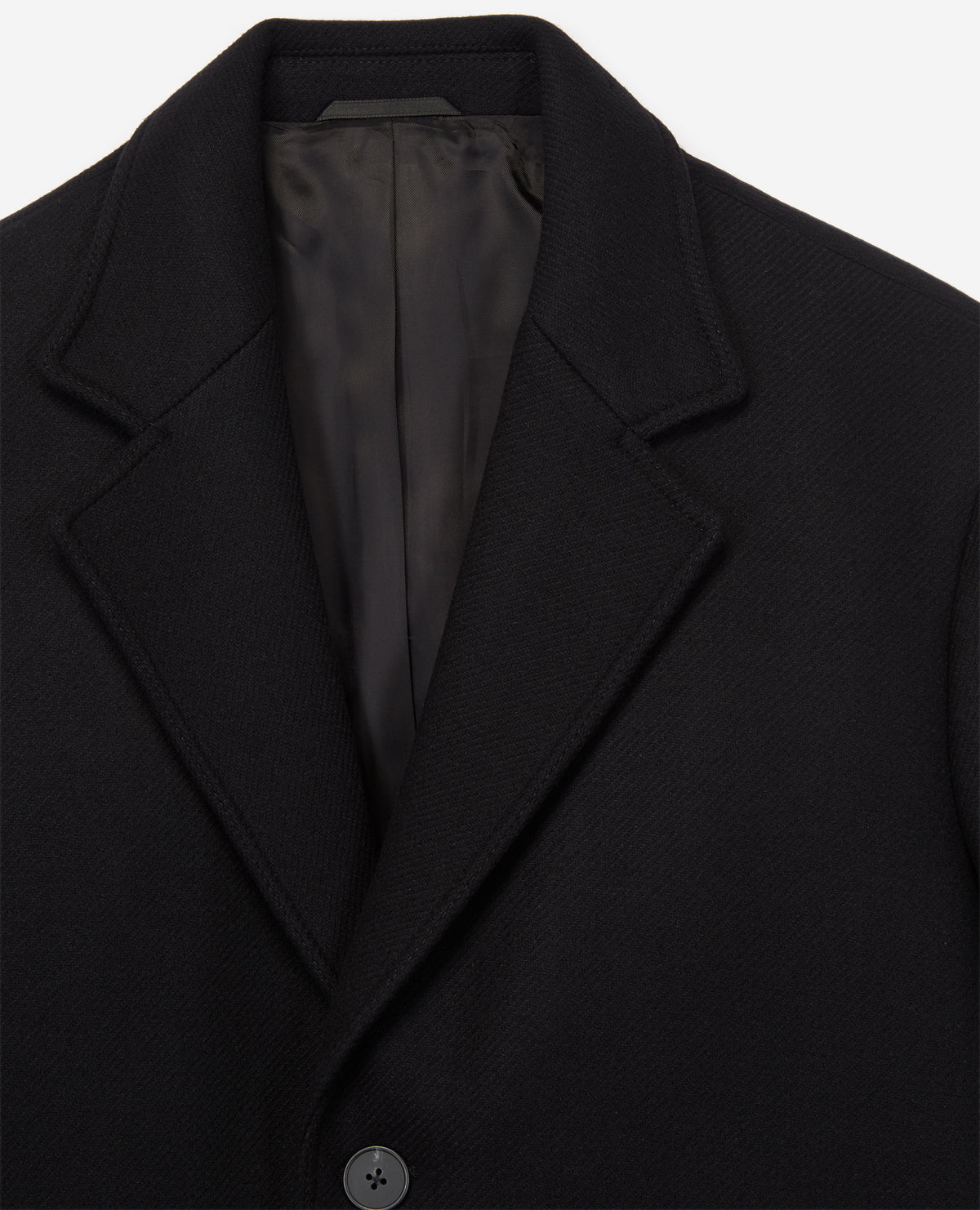 Straight Wool Coat | Men | Black