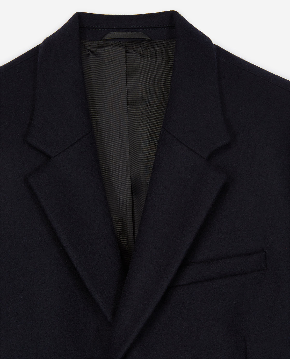 Straight-Cut Wool Coat | Men | Navy