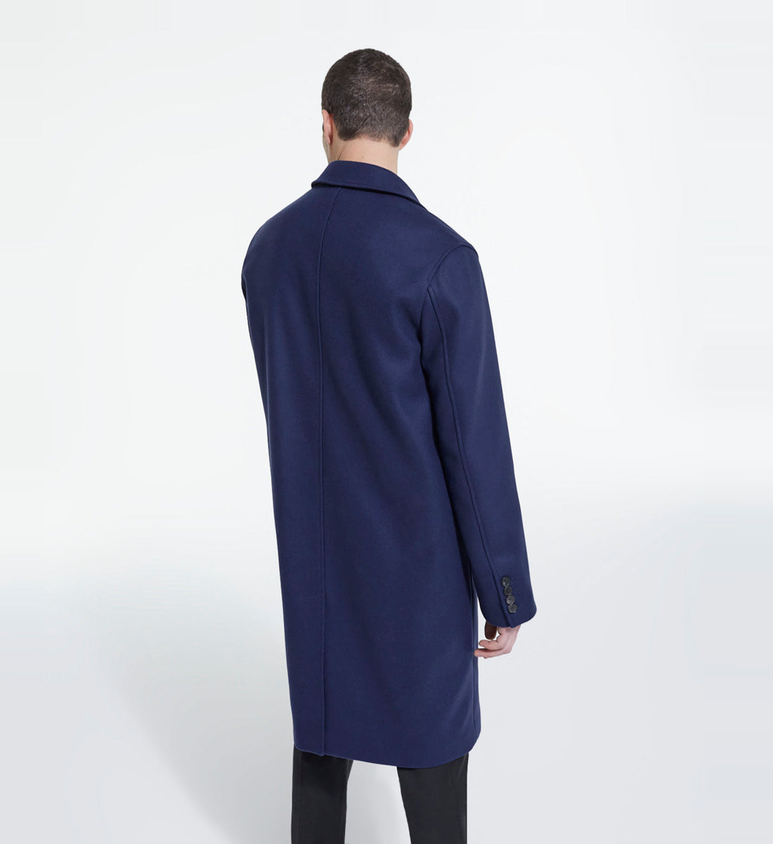 Blue Wool Coat | Men | Dark Navy