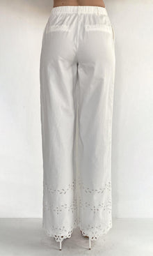 Hemant And Nandita | Bagh Cotton Straight Pants | White