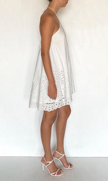 Hemant And Nandita | Bagh Cotton Halter Mini Dress | White