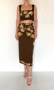 Hemant And Nandita | Boxy Linen Cotton Boxy Top | Brown