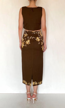 Hemant And Nandita | Boxy Linen Cotton Boxy Top | Brown