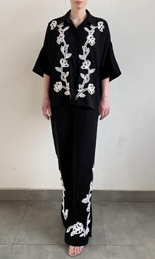 Womens | Daha Polyester Crepe Pants | Black White