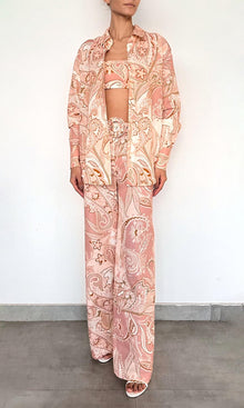 Hemant And Nandita | Fiza Cotton Over Sized Shirt | Powder Pink
