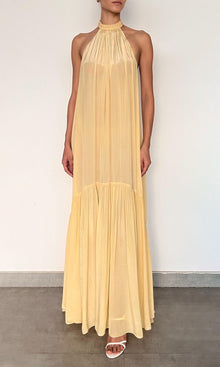 Womens | Nain Viscose Natural Crepe Long Dress | Yellow