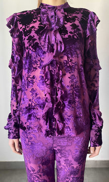 Hemant And Nandita | Reha Viscose Shirt | Purple