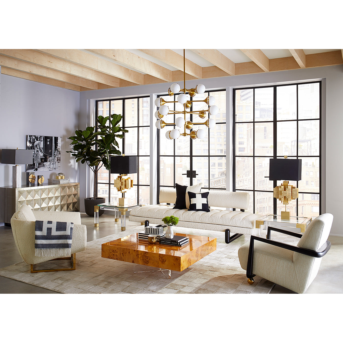 Puzzle Table Lamp | Black/Gold