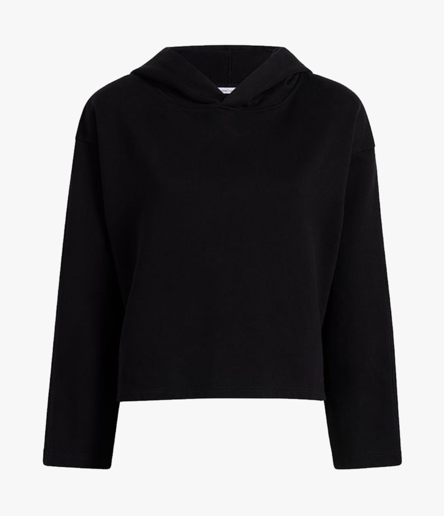Another Tomorrow Cropped Hoodie in Black – Cotton Women's Top