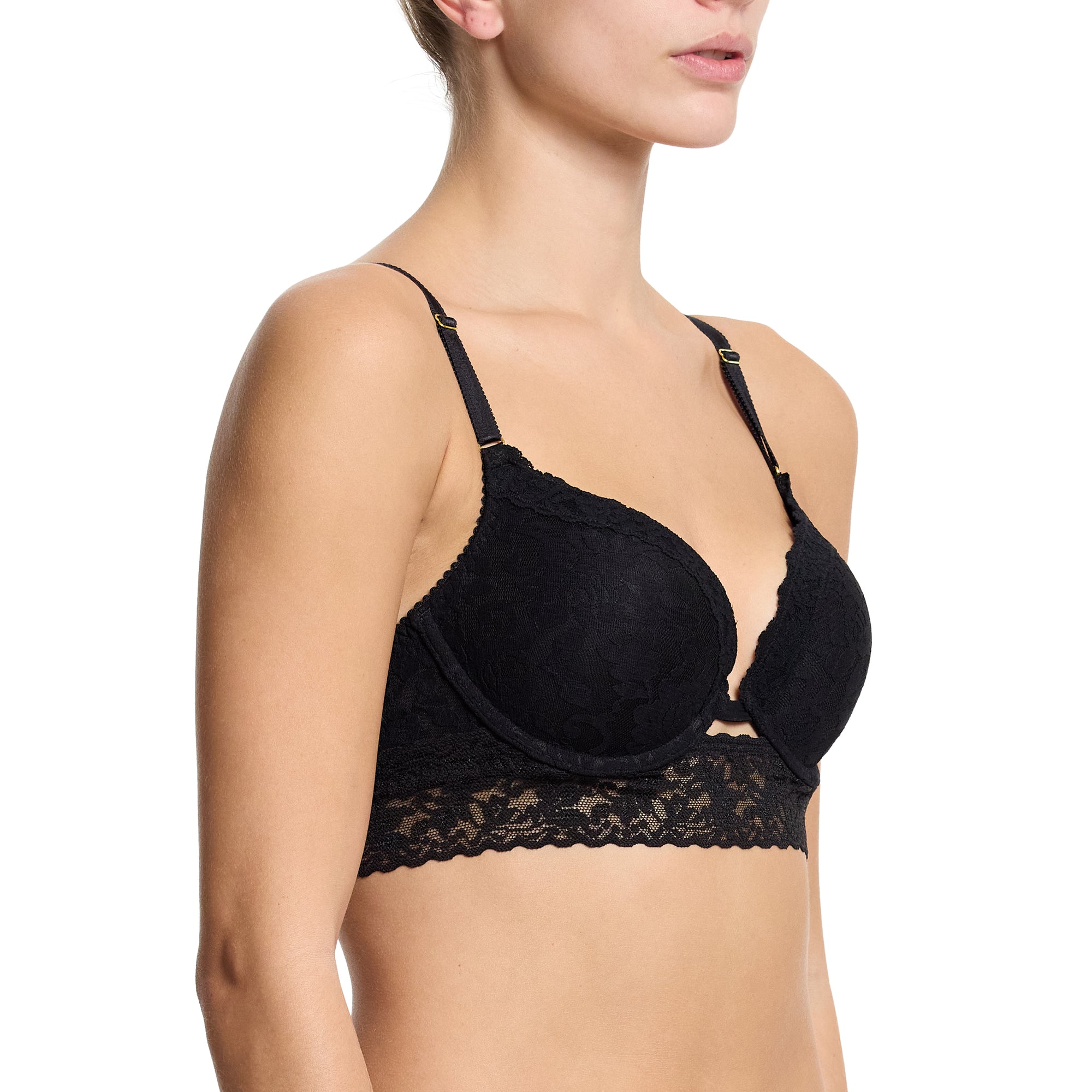 Sig Lace Plunge Push-Up | Black