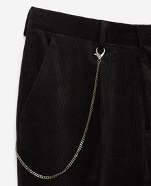 Ribbed Velvet Trousers | Men | Black