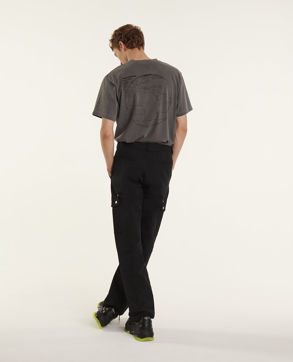 Cotton Twill Cargo Pants | Men | Black